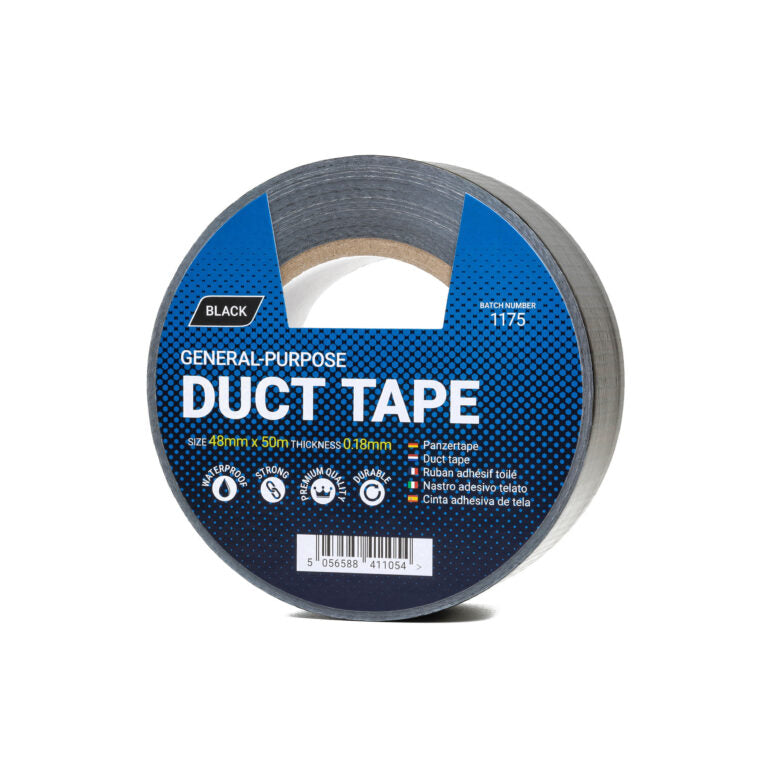 48mm x 50m Black Duct Tape - 1 Roll