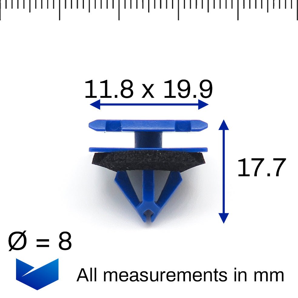 Exterior Trim Moulding Clip, Blue - image 2