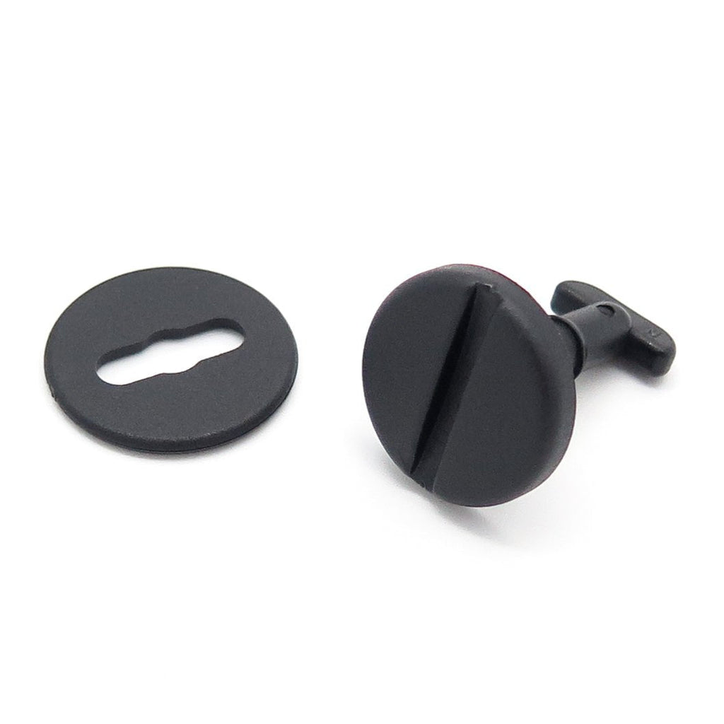 Floor Mat Clip & Washer, Twistlock, 17mm Shaft, Black - image 3