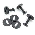 Floor Mat Clip & Washer, Twistlock, 17mm Shaft, Black