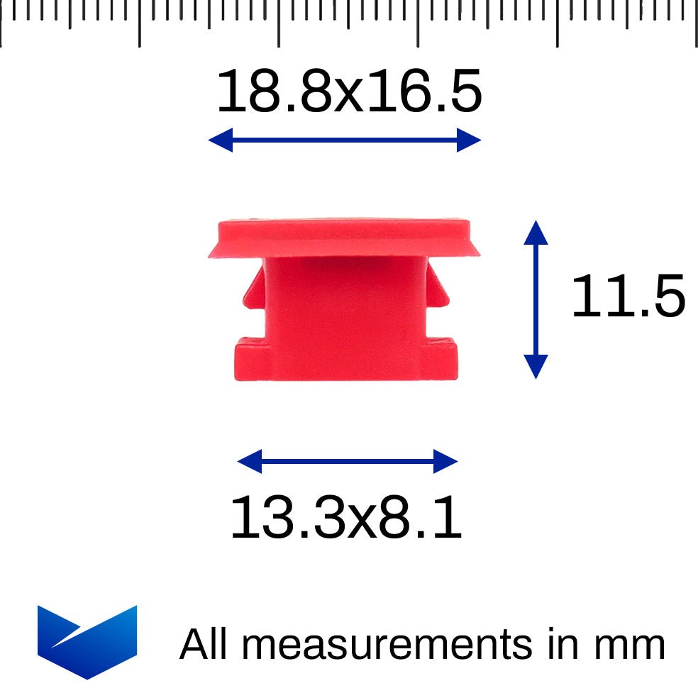 Plastic Grommet, Red - image 2