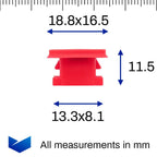 Plastic Grommet, Red - image 2