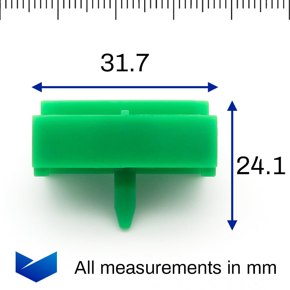 Plastic Fastener, Exterior Moulding Clip, Green - image 2