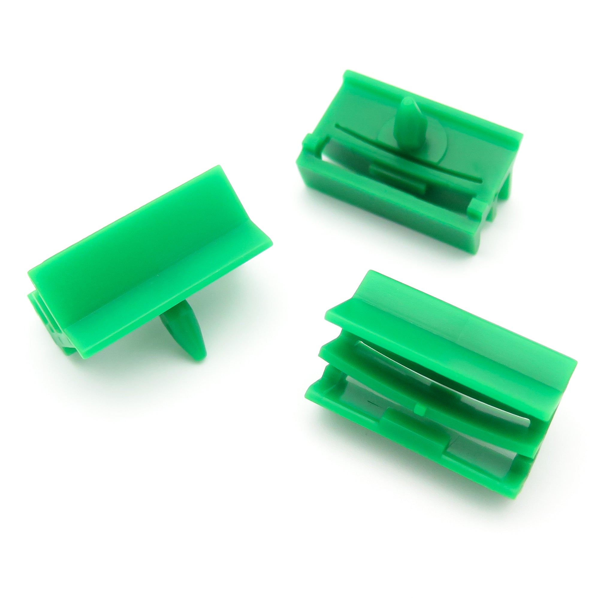 Plastic Fastener, Exterior Moulding Clip, Green