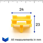 Plastic Fastener, Trim & Moulding Clip, Locator Clip, Yellow - image 2