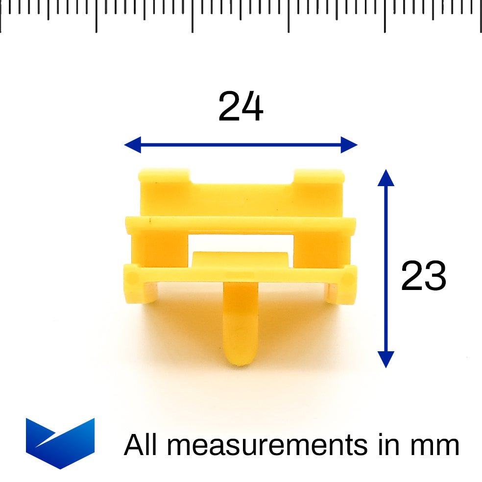 Plastic Fastener, Trim & Moulding Clip, Locator Clip, Yellow - image 2