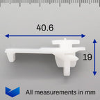 Body Moulding Trim Clip, White - image 2