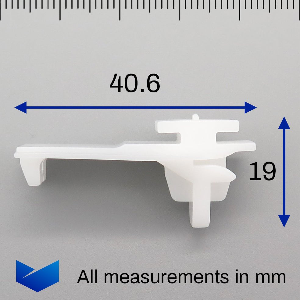 Body Moulding Trim Clip, White - image 2