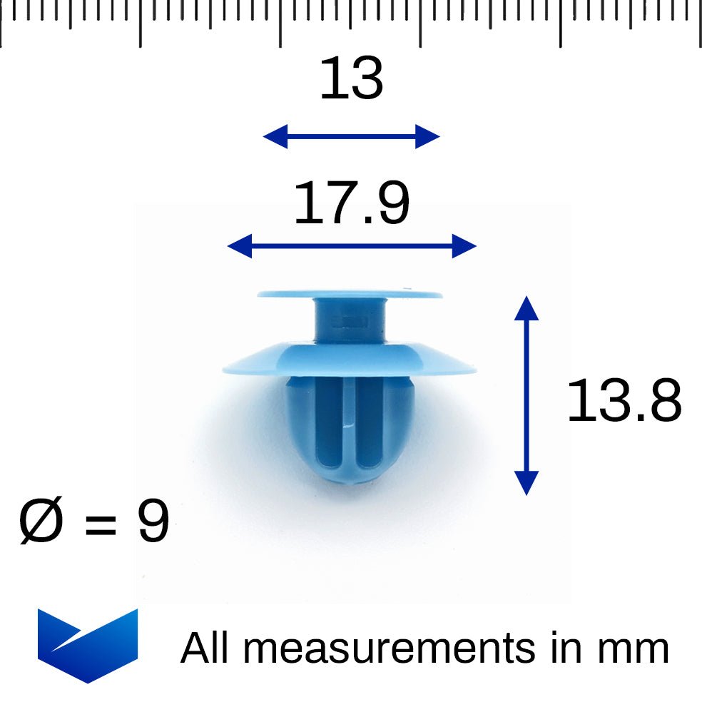 Trim Panel Clip, Blue - image 2