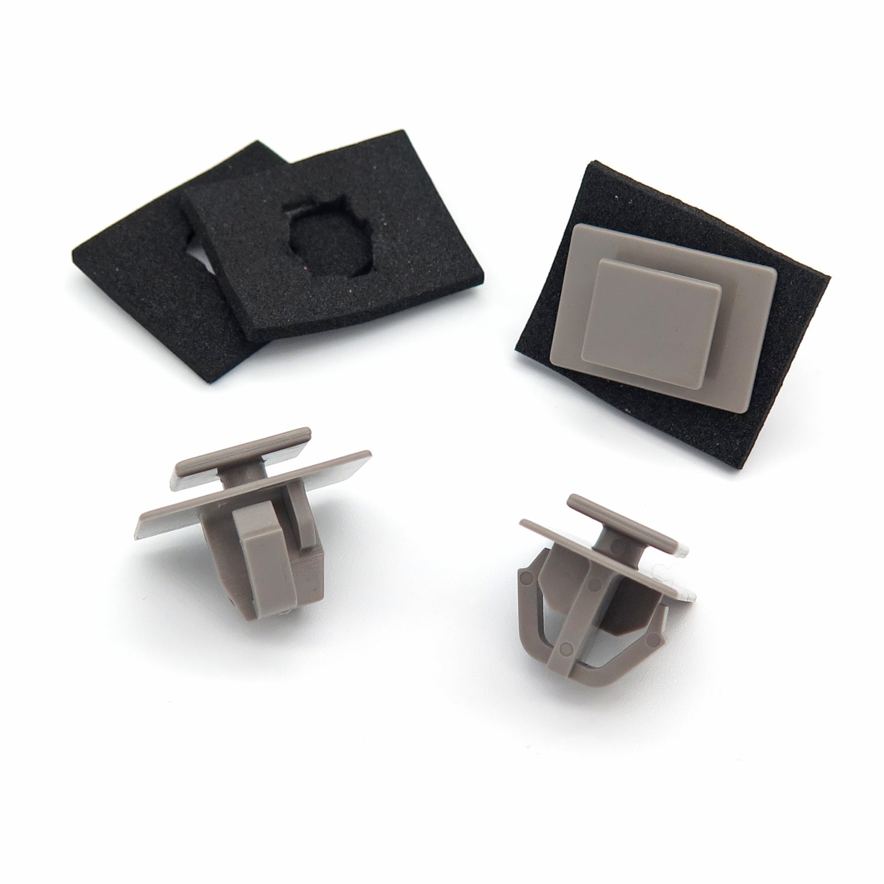 Trim Moulding Clip with Washer, Grey