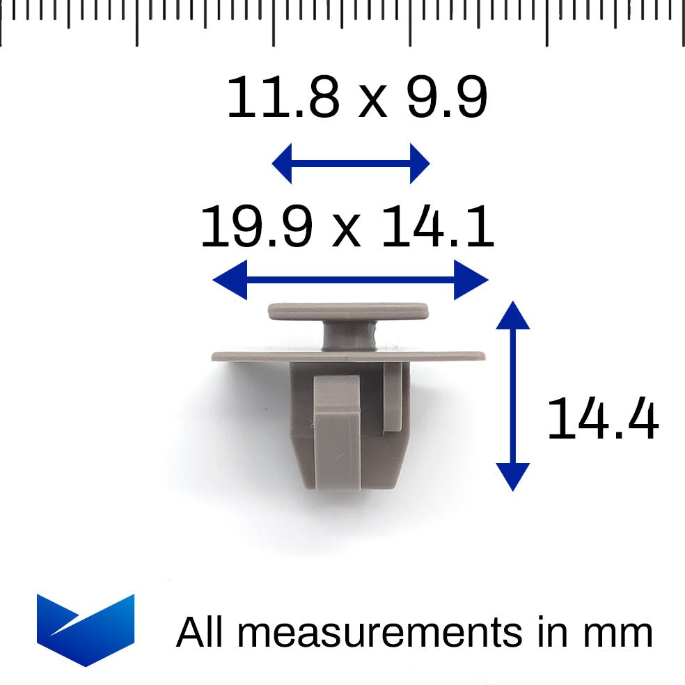 Trim Moulding Clip with Washer, Grey - image 2