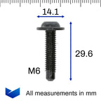 Metal Bolt, M6 x 30 - image 2