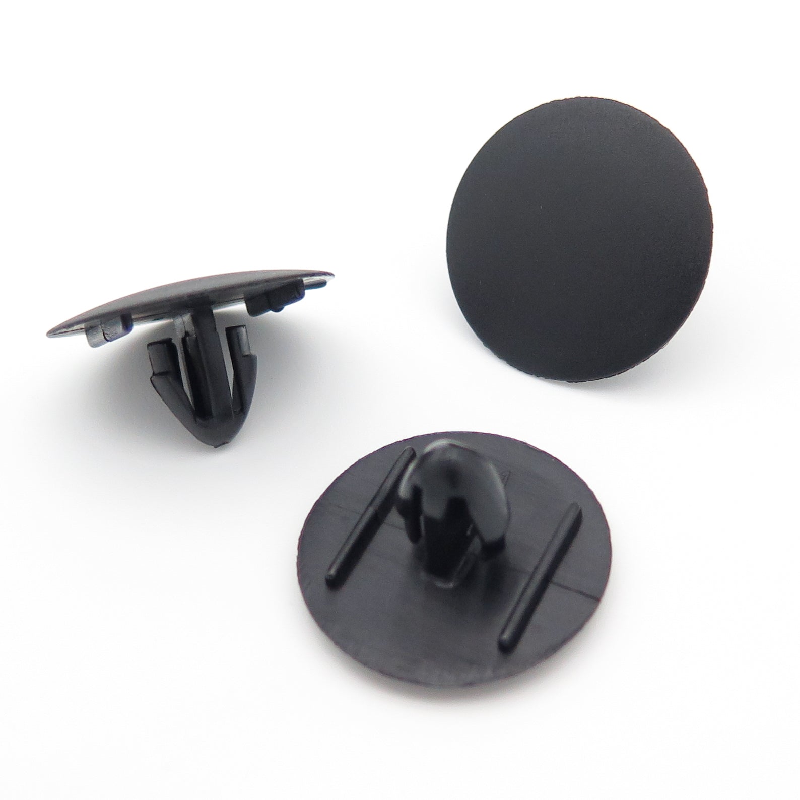 Button Clip, Black, 30mm Head, 8mm Hole