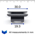 Bonnet Sound Insulation Retainer Clip, Black - image 2