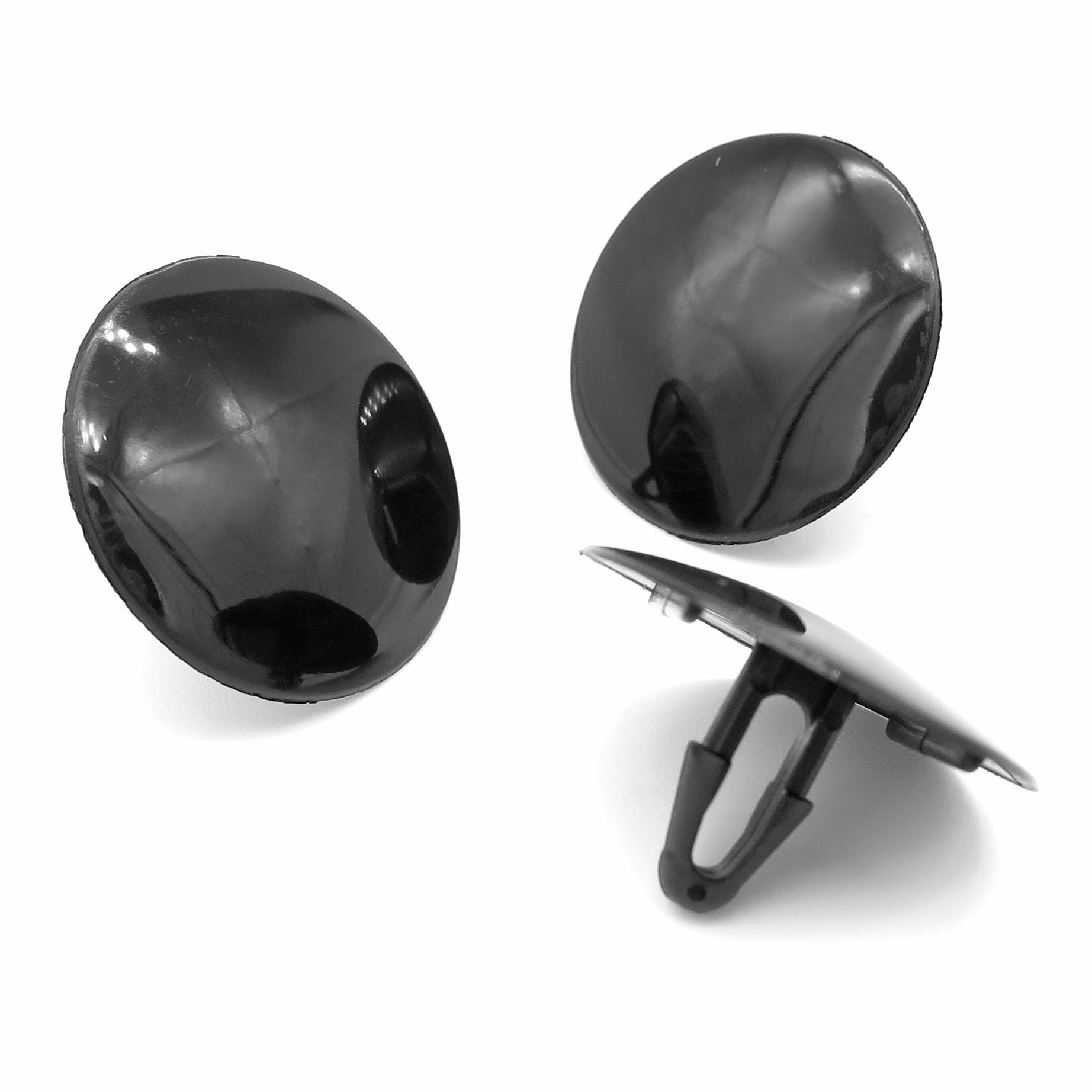 Button Clip, 25mm Head, 7mm Hole, Black - image 3