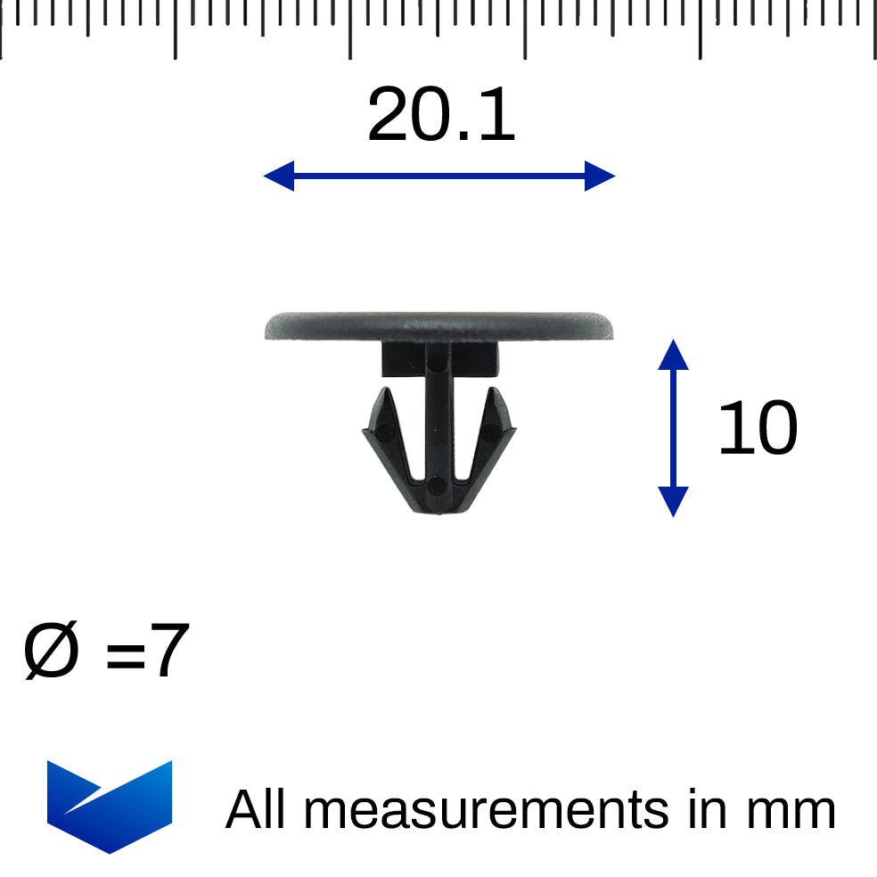 Bonnet Insulation Clip, 7mm Hole - image 2