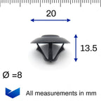 Bonnet Insulation Clip, Black - image 2