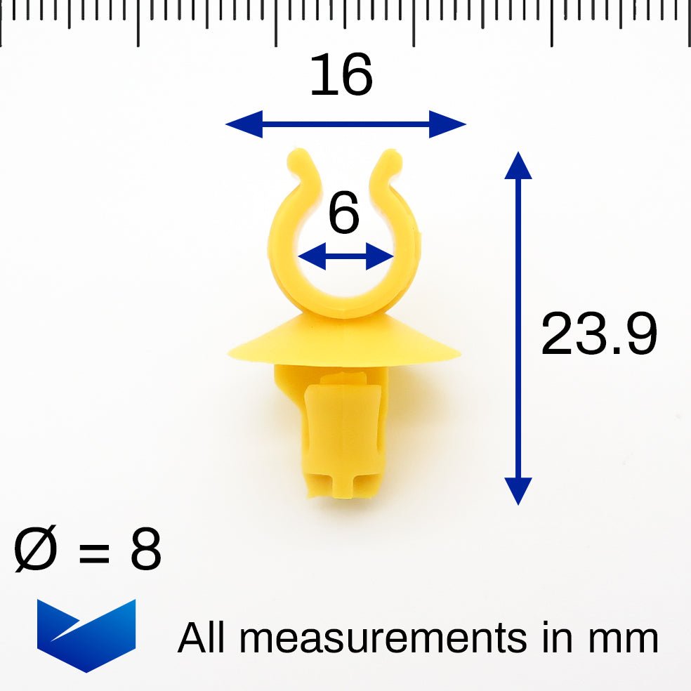 Bonnet Stay Clip, Yellow - image 2