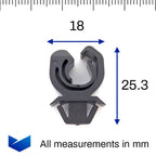 Bonnet Support Rod Holder, Black - image 2