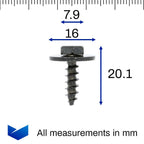 SEM Screw, 5.1mm x 21mm with washer - image 2