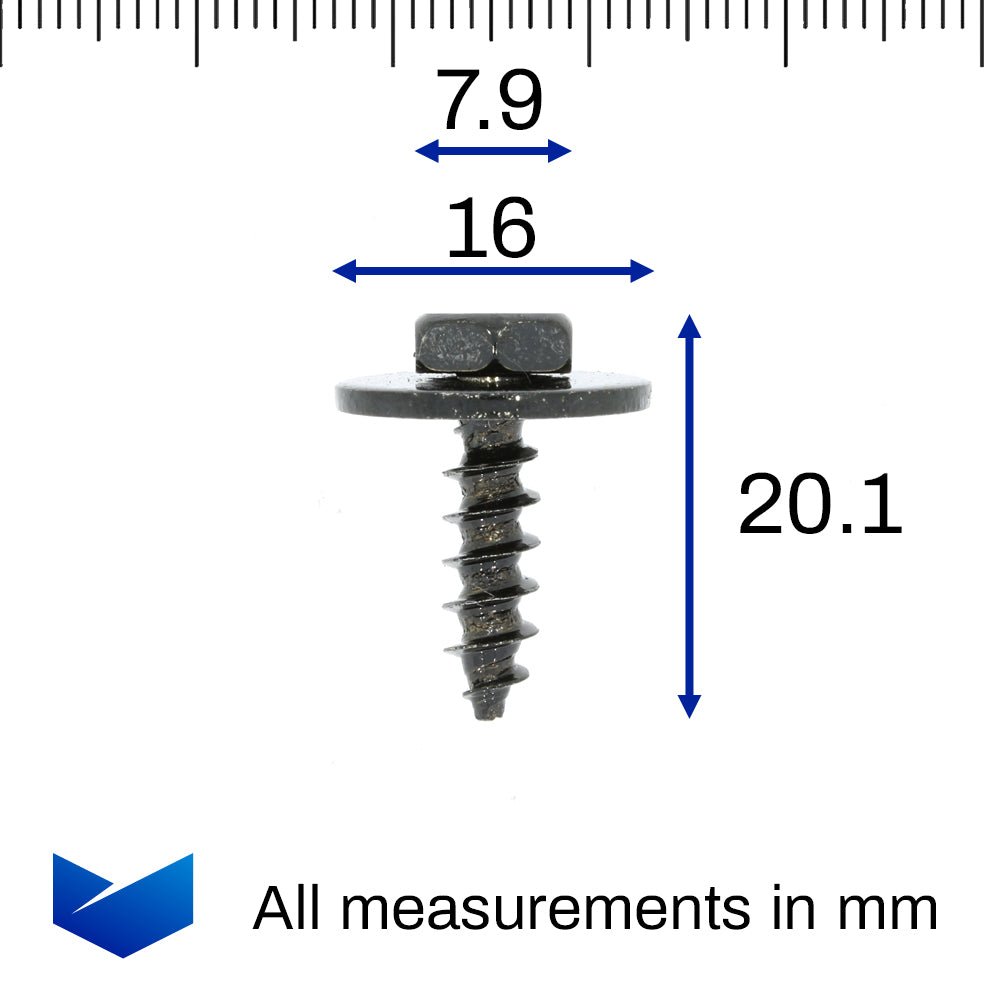 SEM Screw, 5.1mm x 21mm with washer - image 2