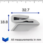 Bumper Bracket Clip, Grey - image 2