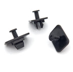 Screw Fit Bumper Clip, Rectangular Collar, Black