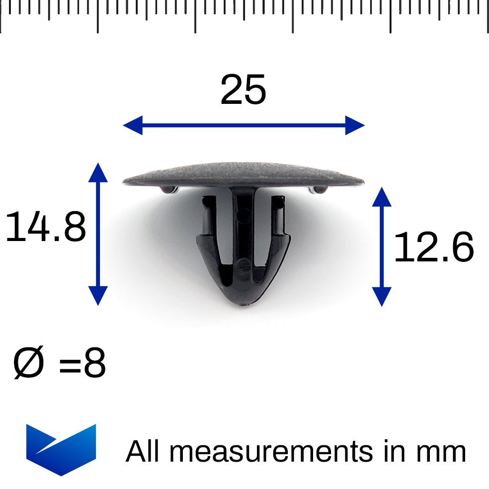 Push Button Retainer, Black - image 2