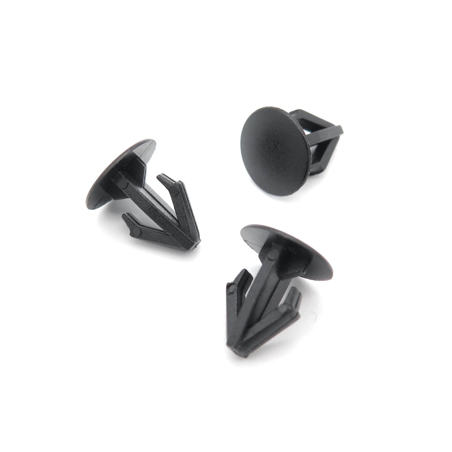 6mm Button Clip, 10mm Head, Black