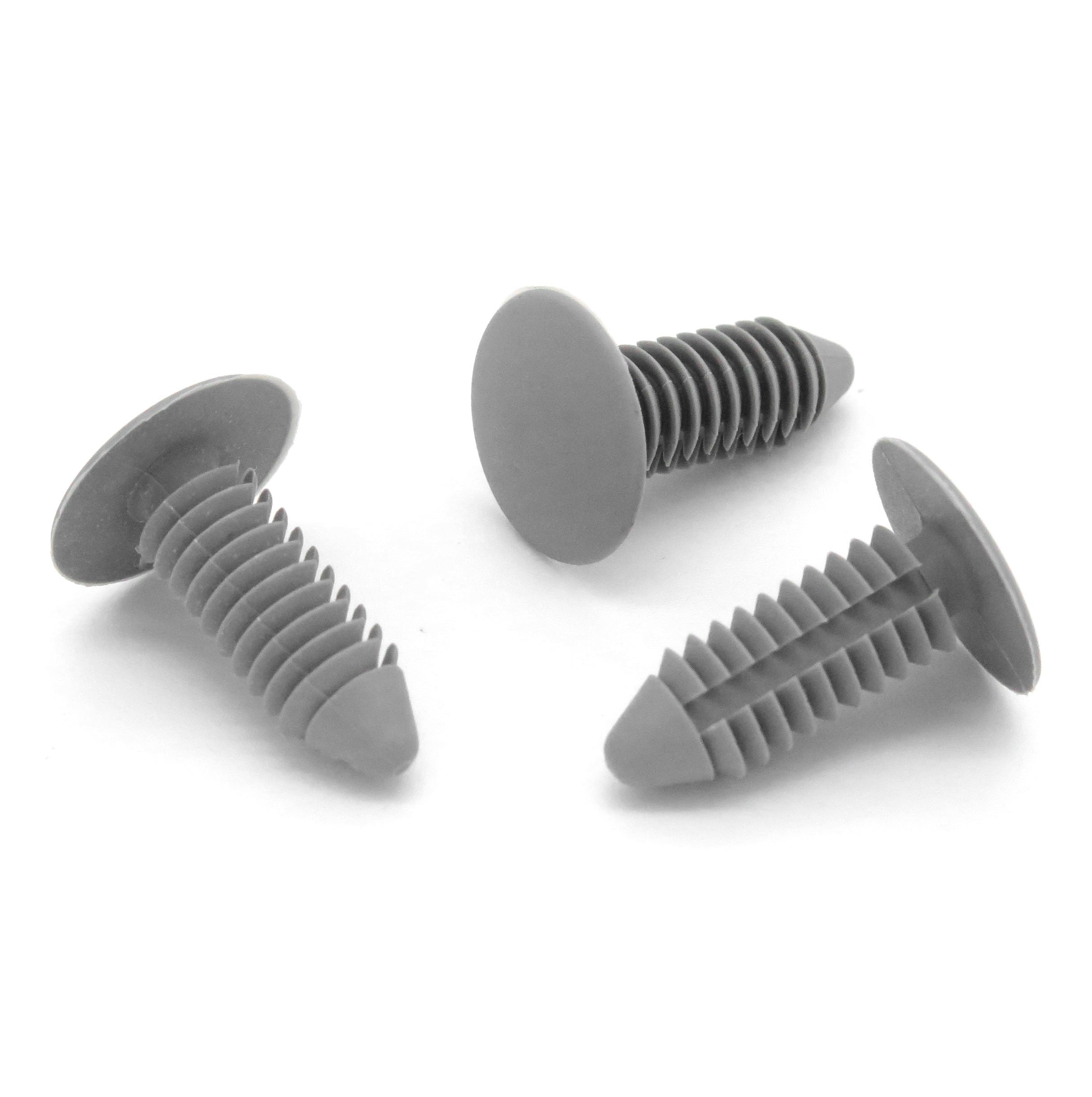 Fir Tree Clip, 7mm Hole, 16mm Head, Light Grey