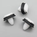 Exterior Moulding Clip, White with Integrated Rubber Seal