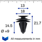 Interior Trim & Panel Clip, Black - image 2