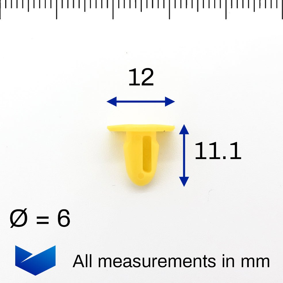 Trim Retaining Clip, Yellow - image 2