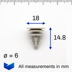 Trim Moulding Clips with Large Washer, Grey - image 2