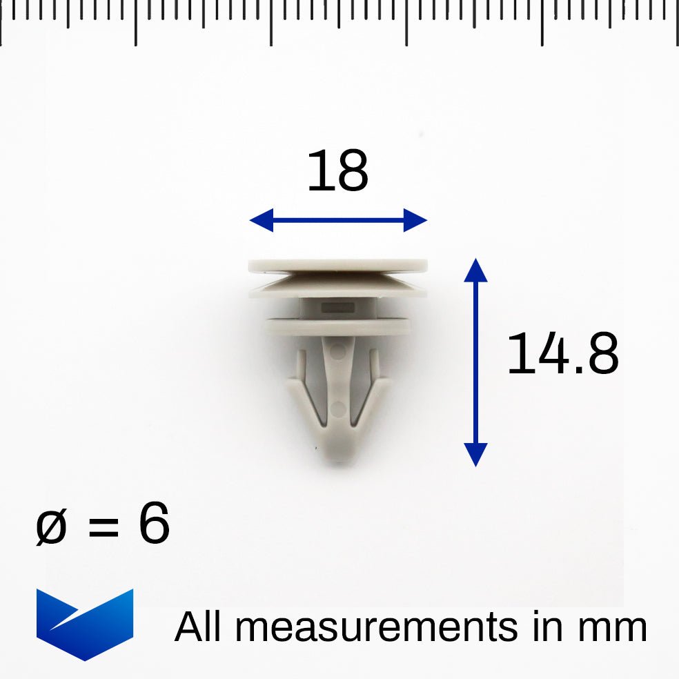 Trim Moulding Clips with Large Washer, Grey - image 2