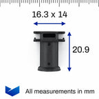 Sill Moulding Clip, Black - image 2