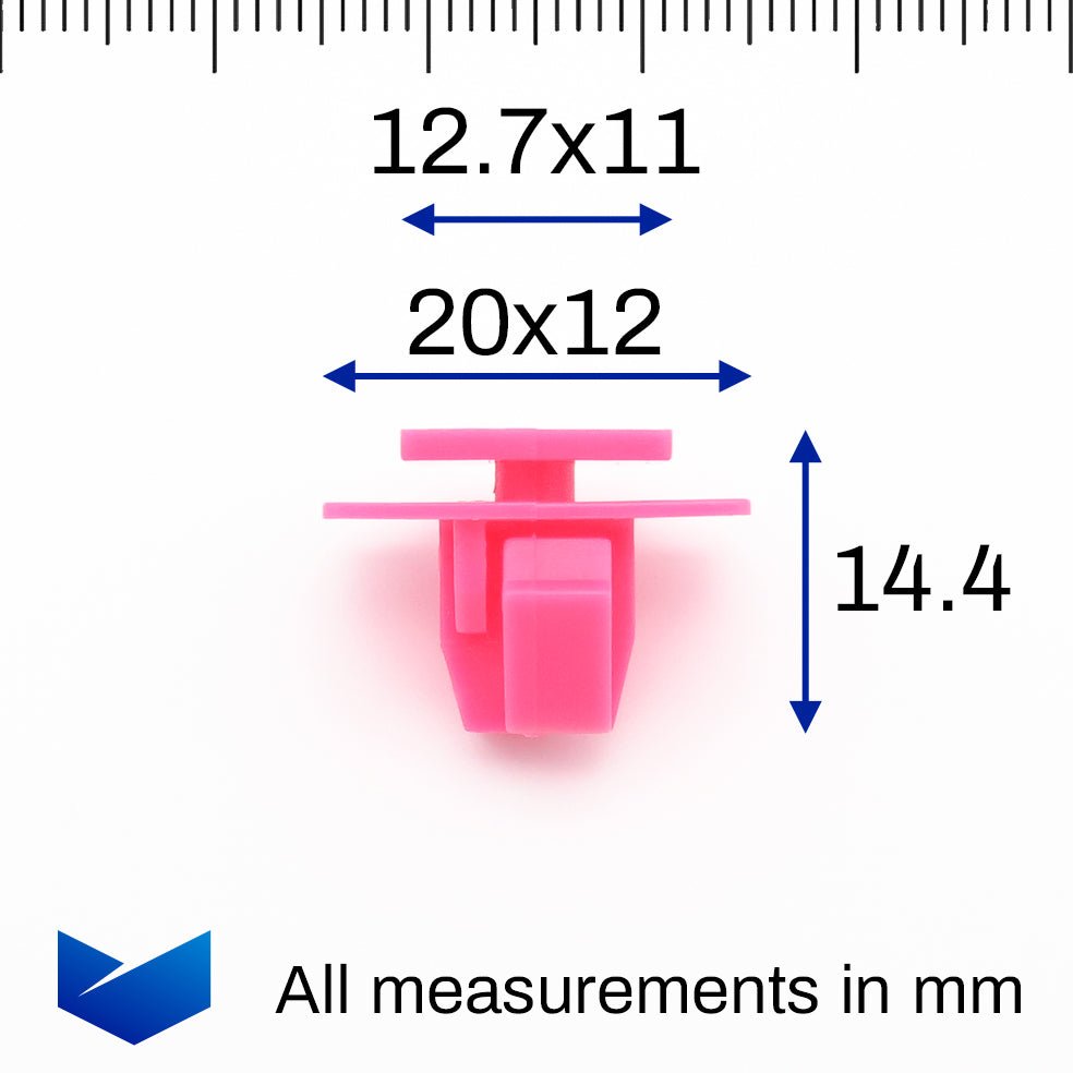 Side Moulding Body Clip, Red - image 2