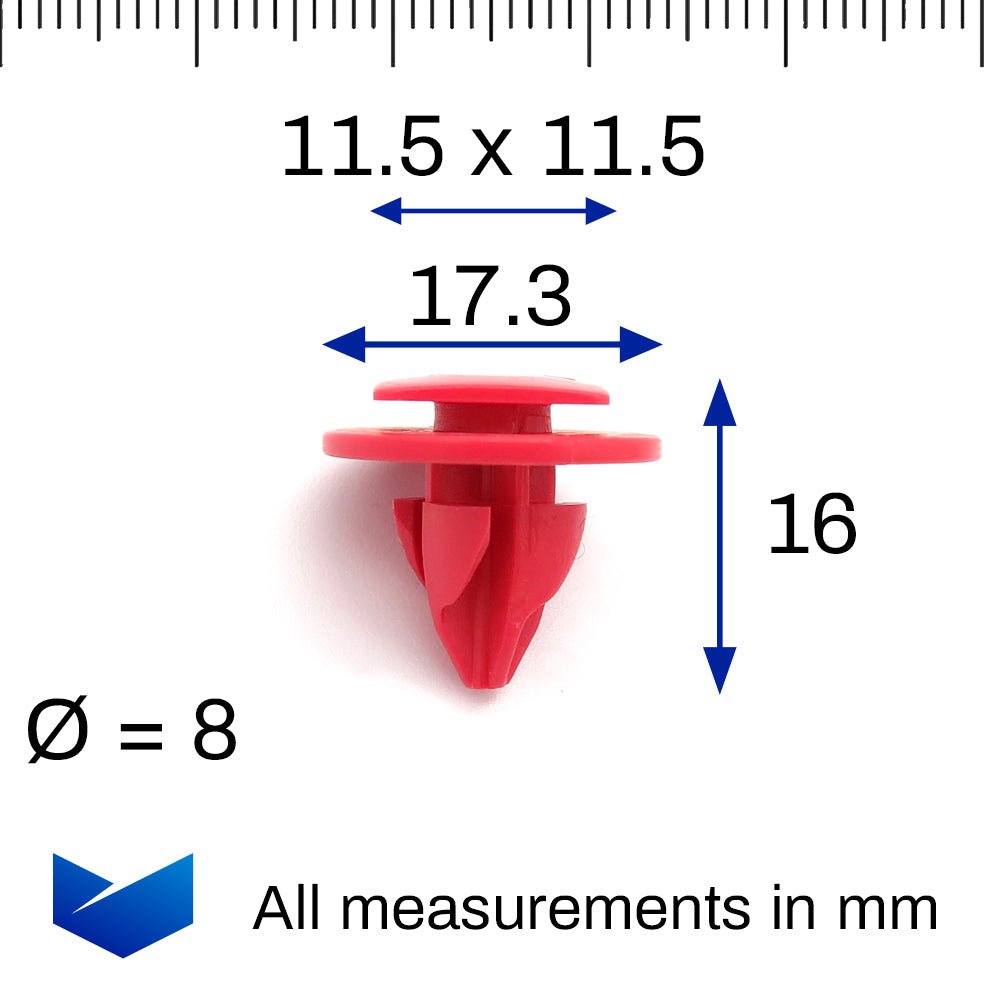 Trim Moulding Clip, Red with Seal - image 2