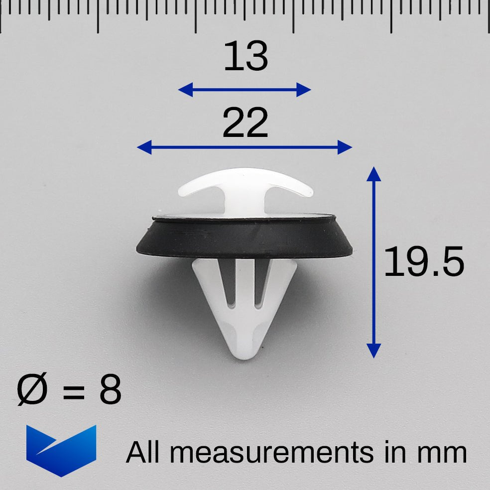 Moulding Clip with Integrated Rubber Seal - image 2