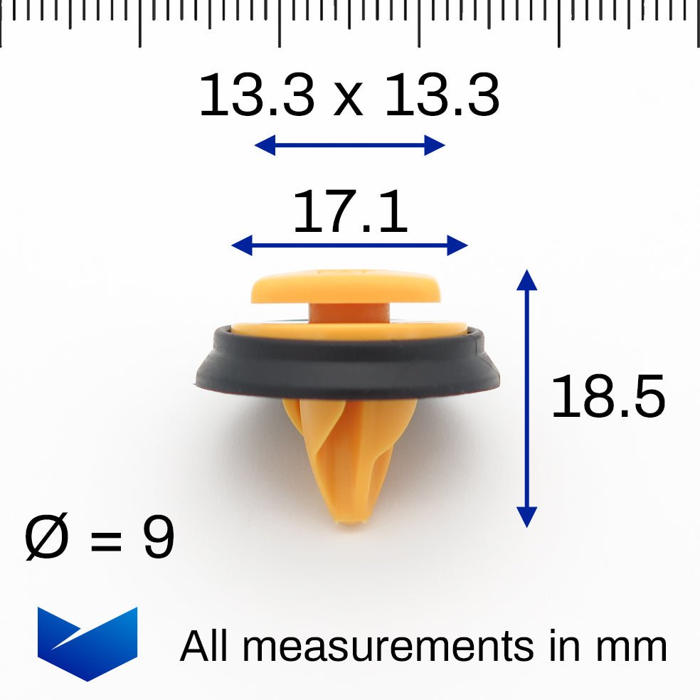 Exterior Moulding Clip, Yellow - image 2