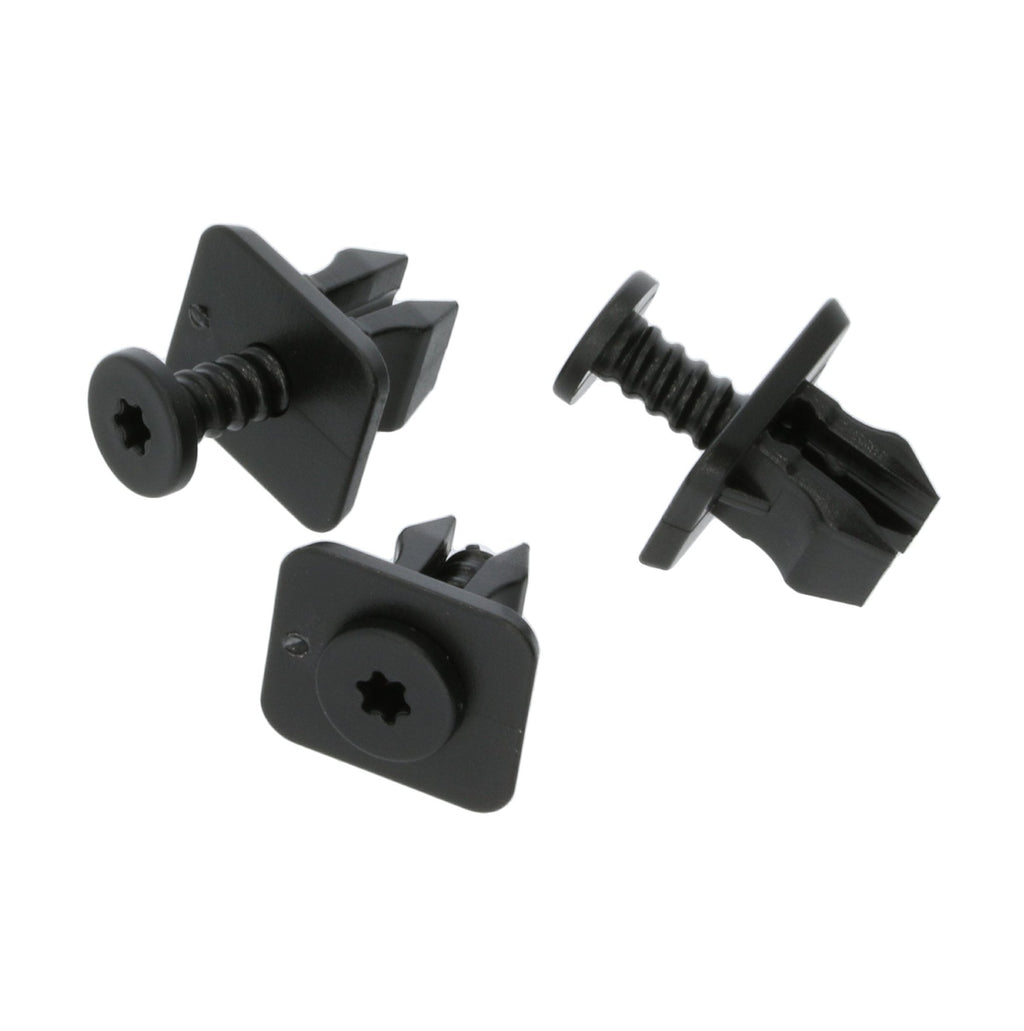 Square Collar Screw Fit Clip, Black