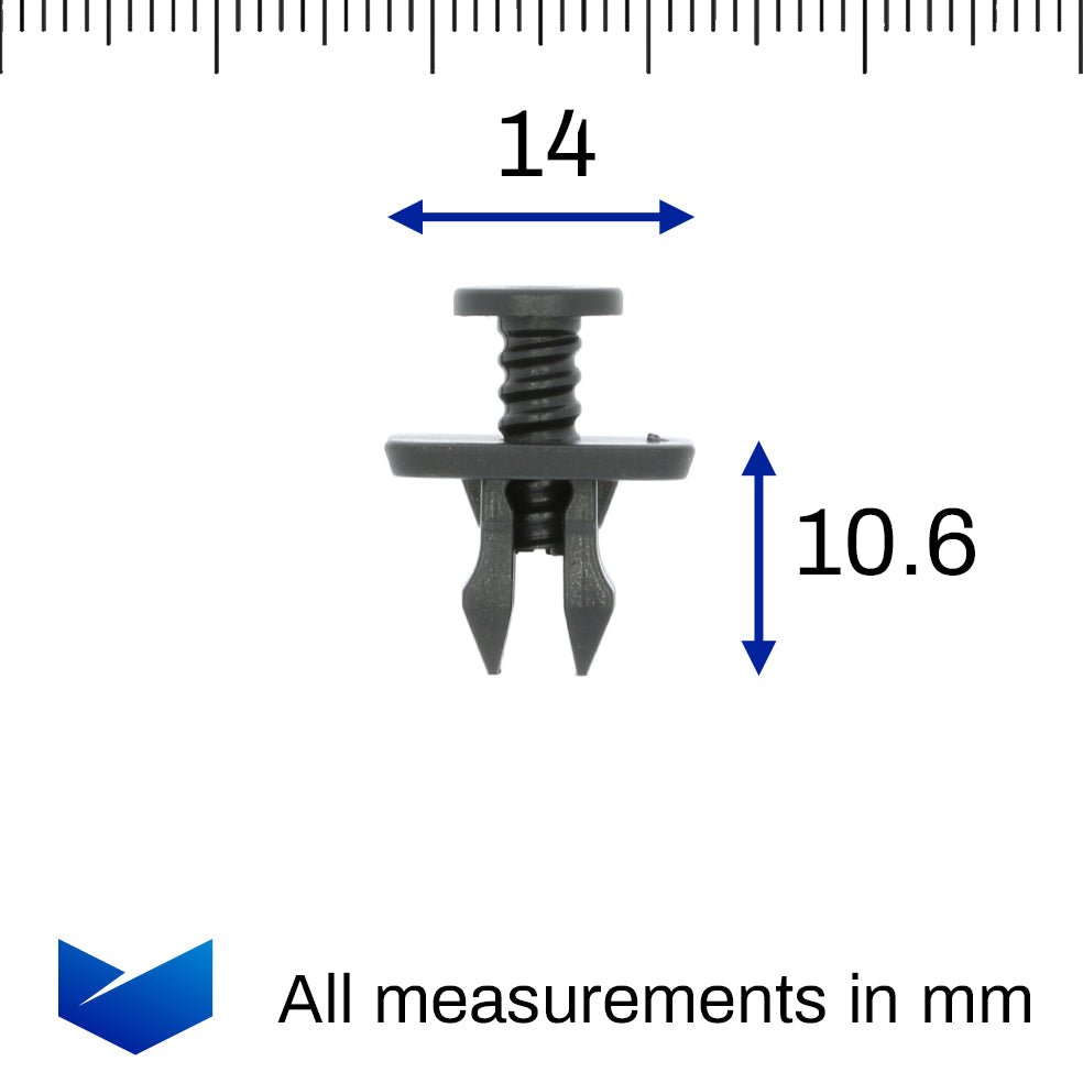 Square Collar Screw Fit Clip, Black - image 2