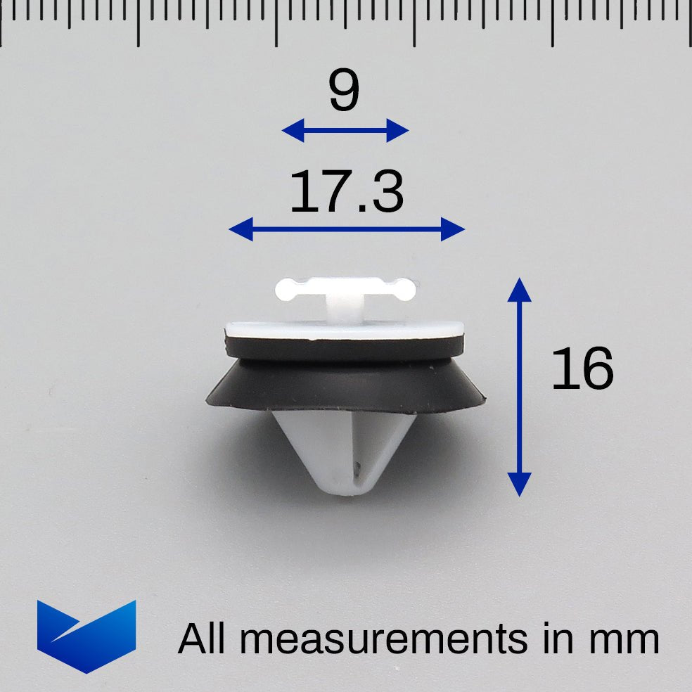 Exterior Moulding Clip with Rubber Seal - image 2