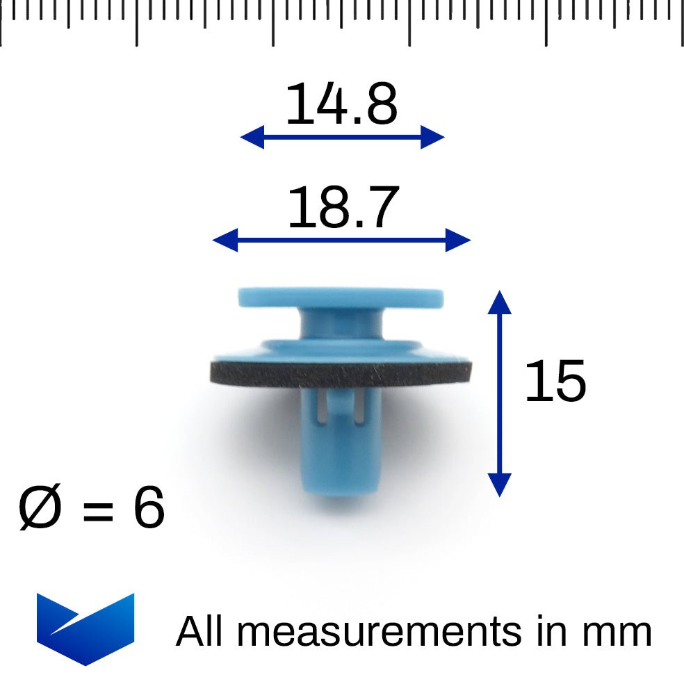 Trim Moulding Clip, Blue - image 2