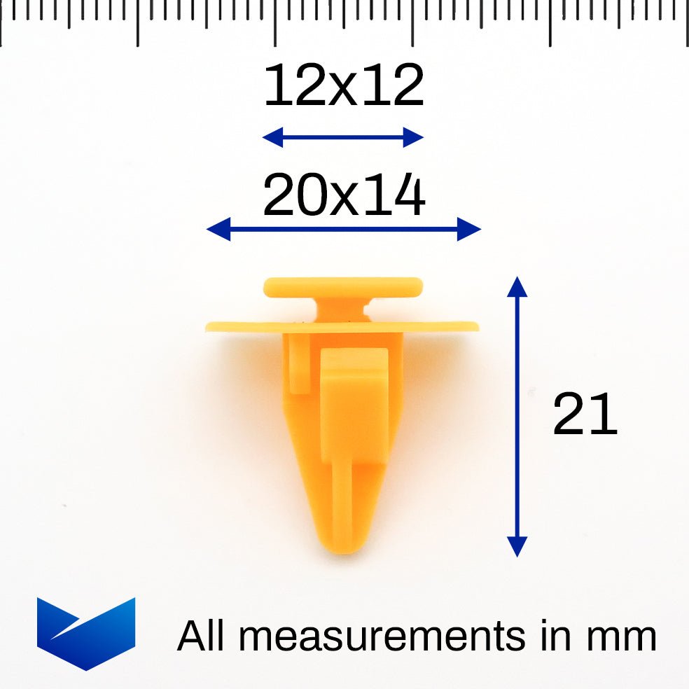 Side Moulding Body Clip, Yellow - image 2