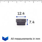 Square Retainer Clip, Black - image 2