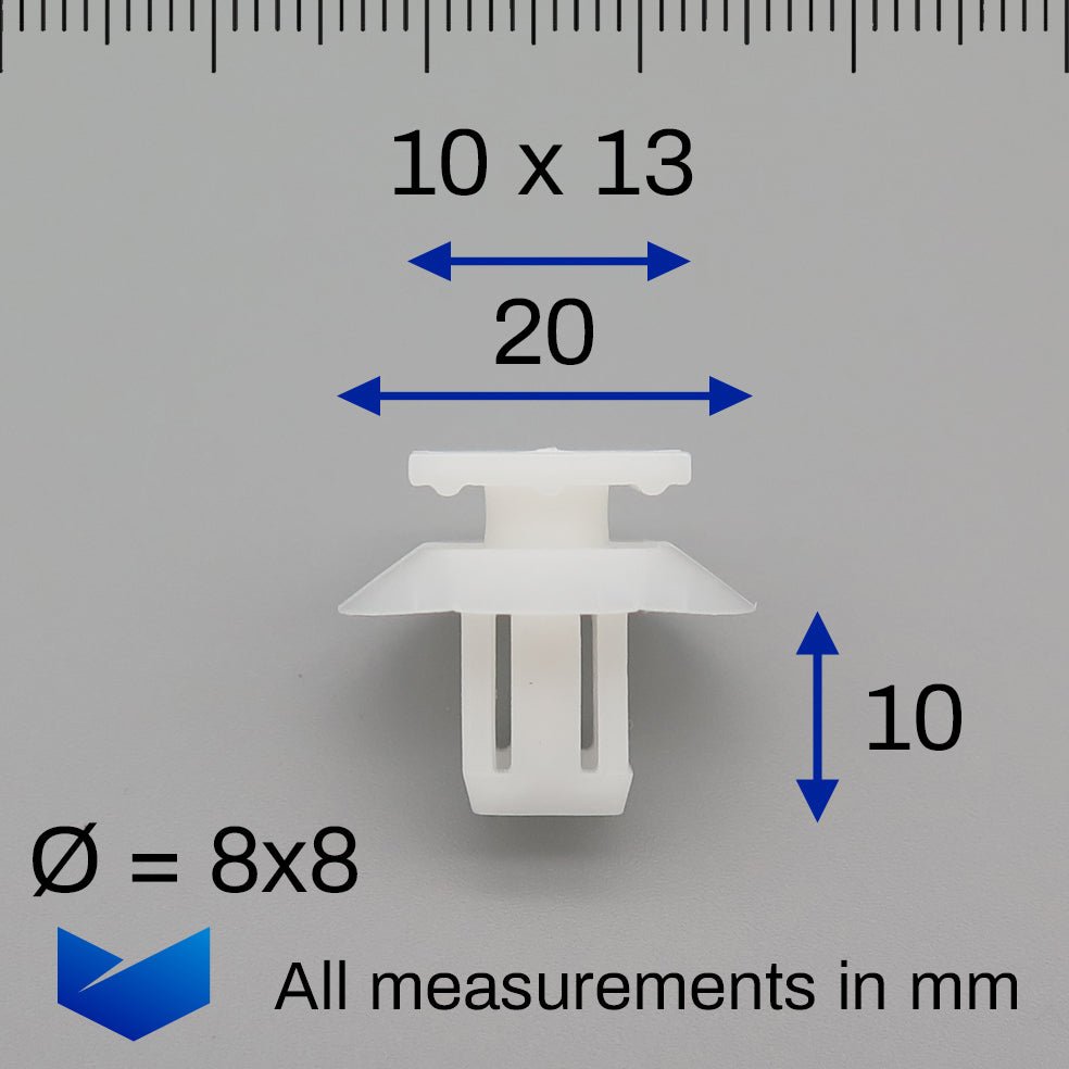 Exterior Moulding Clips, White - image 2