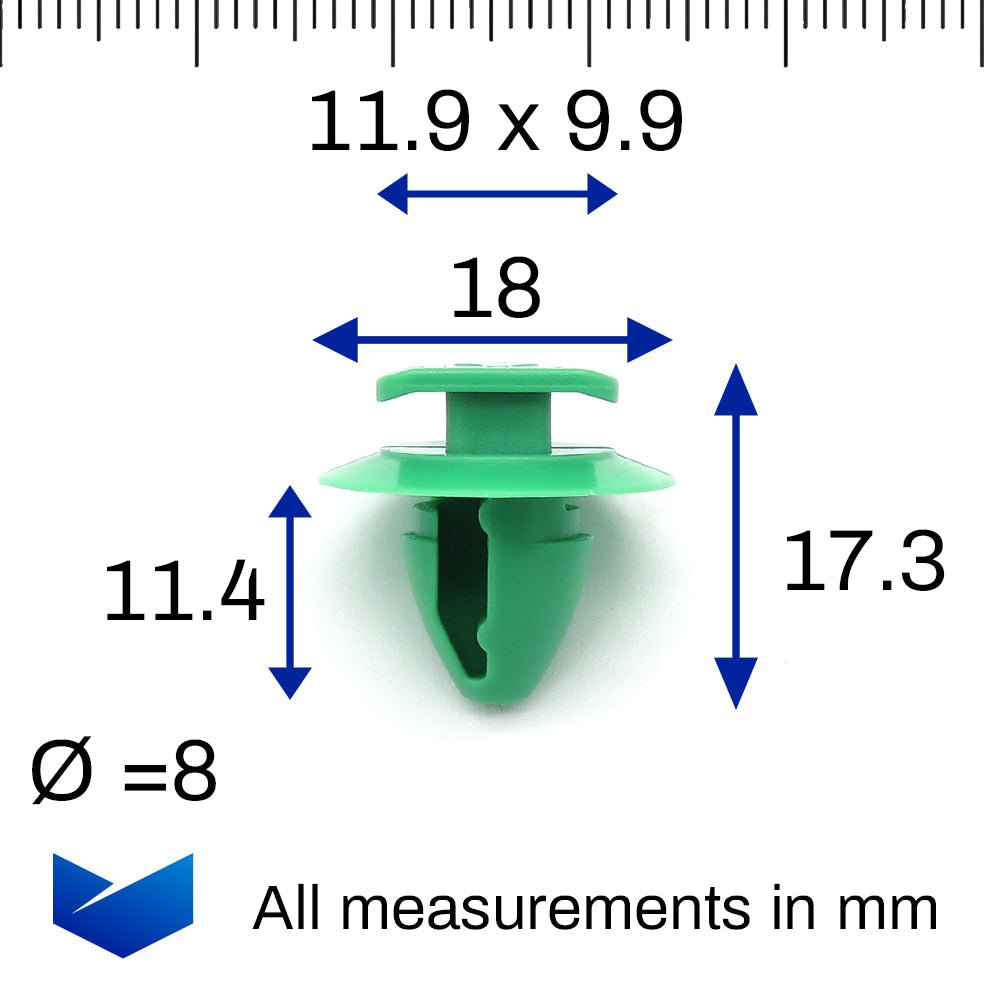Moulding & Trim Panel Clip, Green - image 2