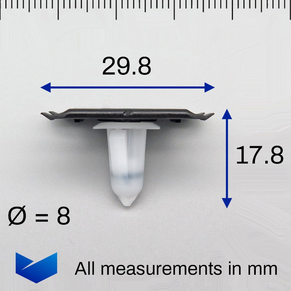 Exterior Moulding Clips, Black & White - image 2