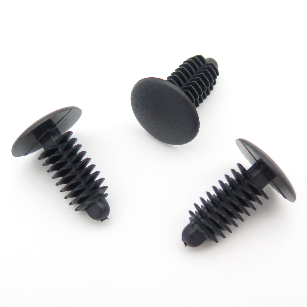 Fir Tree Trim Clip, 6-7mm Hole, 14mm Head, Black